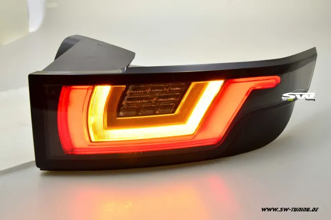 SW-Celi Voll LED Rückleuchten Range Rover Evoque 11-18 L538 Black/clear Lightbar