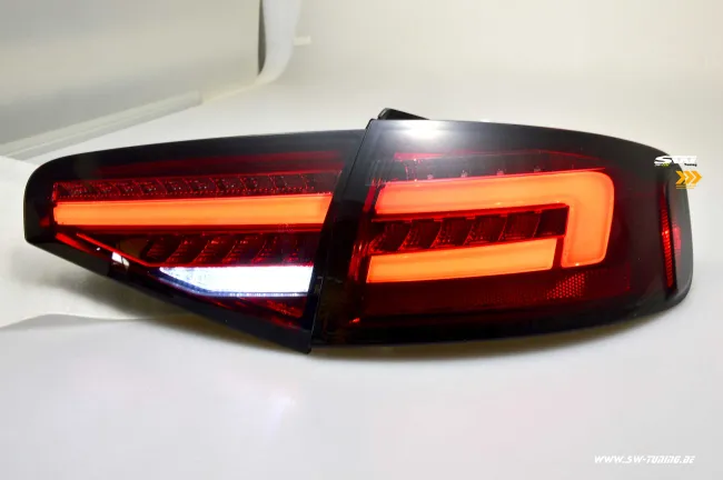 SW-Celi LED Rückleuchten passend für Audi A4 B8 8K Limo Facelift 12-15 red/smoke LED Wischblinker für Serien LED