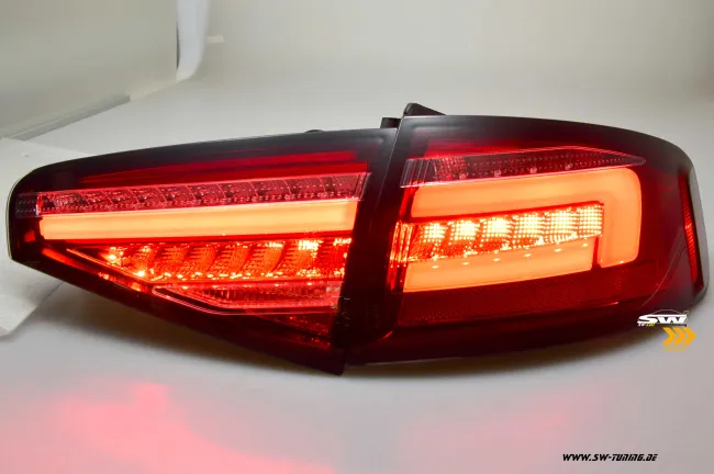 SW-Celi LED Rückleuchten passend für Audi A4 B8 8K Limo Facelift 12-15 red/clear LED Wischblinker für Serien LED