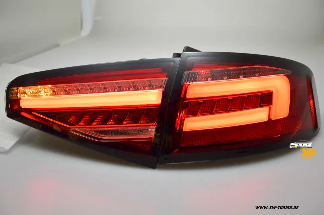 SW-Celi LED Rückleuchten passend für Audi A4 B8 8K Limo Facelift 12-15 red/clear LED Wischblinker für Serien LED