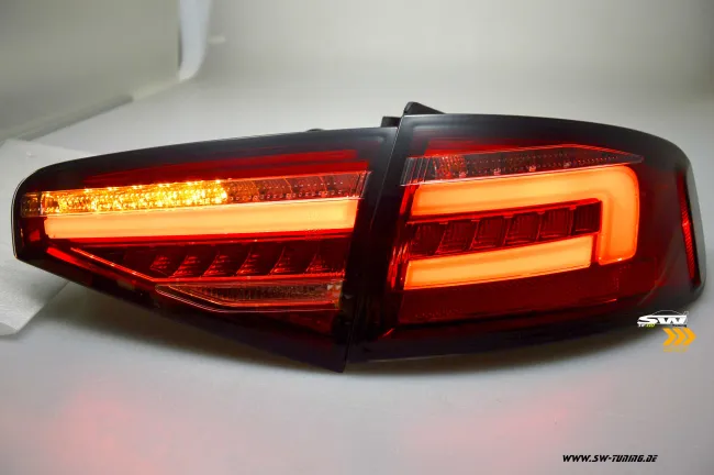 SW-Celi LED Rückleuchten passend für Audi A4 B8 8K Limo Facelift 12-15 red/clear LED Wischblinker für Serien LED