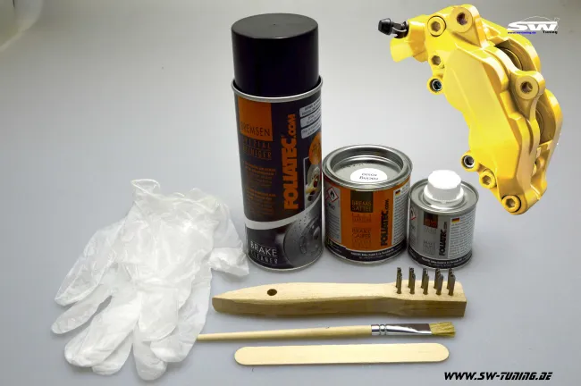 Bremssattel Lack-Set gelb speed yellow 7 teilig Foliatec 575ml (1l/52,09EUR)