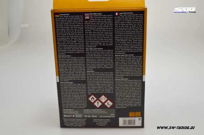 Bremssattel Lack-Set flame orange 7 teilig Foliatec 575ml (1l/52,09EUR)