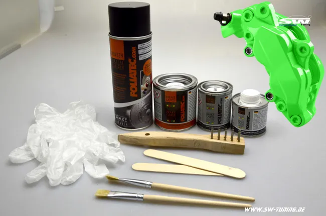 Bremssattel Lack-Set Neon Grün 10 teilig Foliatec 700ml (1l/49,93EUR)