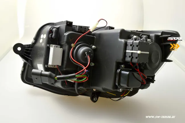 SW-DRLTube Scheinwerfer für VW T6 Typ SG 16-20 LED Tagfahrlicht Lighttube black Wischblinker