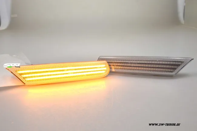 SW-Light LED Seitenblinker für Porsche 911/996 Boxster/Cayman 986 96-04 White/black/Clear