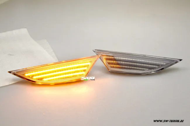 SW-Light LED Seitenblinker für Porsche 911 991 12-19 Boxster Cayman 981 White/Black/Clear