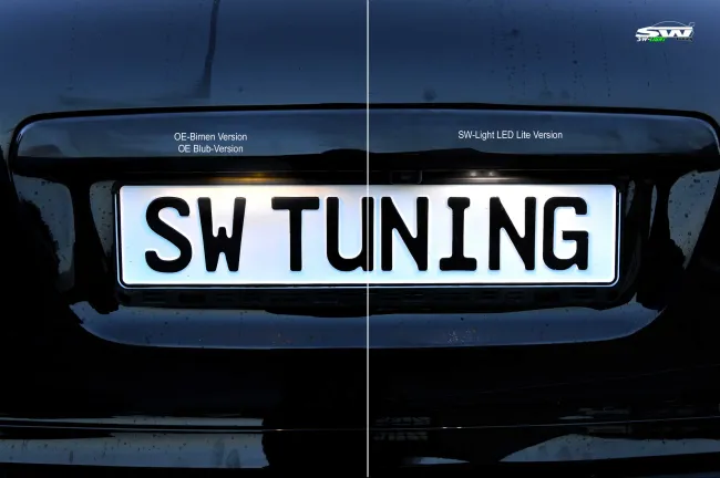 SW-LED Kennzeichenbeleuchtung für Porsche Cayenne II 92A E2 10-14 LiteVersion 2stk