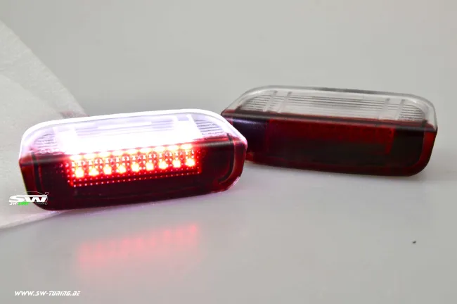 SW-Light LED Heckklappenbeleuchtung Kofferraumbeleuchtung für Cayenne II 958 10-14 rot/weiss (2stk)