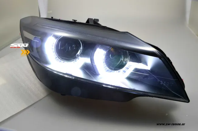 SW-DRLtube Angel Eye Xenon Scheinwerfer BMW Z4 E89 09-13 LED TFL / Wischblinker black für AFS