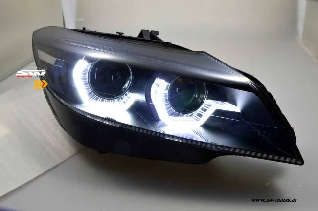 SW-DRLtube Angel Eye Xenon Scheinwerfer BMW Z4 E89 09-13 LED TFL / Wischblinker black für AFS