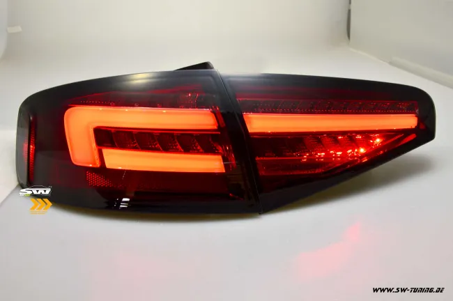 SW-Celi LED Rückleuchten passend für Audi A4 B8 8K Limo Facelift 12-15 red/smoke LED Wischblinker für Serien Birnen