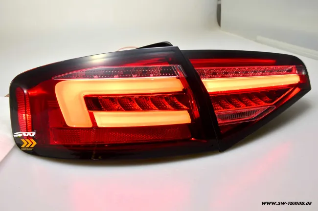SW-Celi LED taillights suitable for Audi A4 B8 8K Limo Facelift 12-15 red/clear LED wiper indicators for series blub