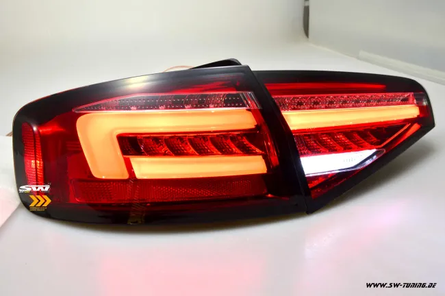 SW-Celi LED taillights suitable for Audi A4 B8 8K Limo Facelift 12-15 red/clear LED wiper indicators for series blub