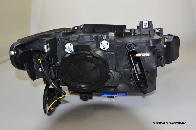 SW-DRL Angel Eye Xenon Scheinwerfer für 3er BMW Typ F30/F31 12-15 LED U-TFL-Standlichtringe black für AFS