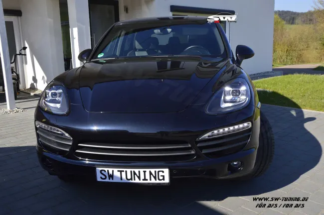 SW-DRL Voll LED Scheinwerfer für Porsche Cayenne II 958 92A E2 10-13 LED TFL für AFS