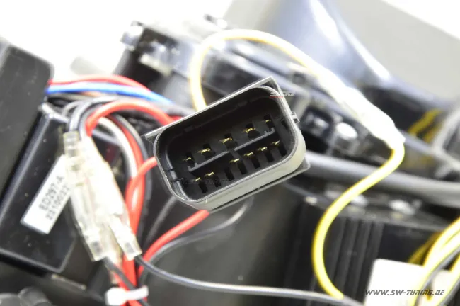 SW-DRLtube Angel Eye Xenon Scheinwerfer passend für 3er BMW E90 E91 09-13 High U-LED-DRL Black mit AFS