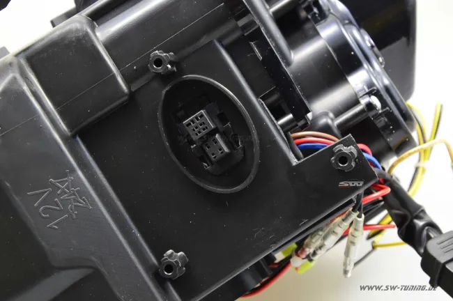 SW-DRLtube Angel Eye Xenon Scheinwerfer passend für 3er BMW E90 E91 09-13 High U-LED-DRL Black mit AFS