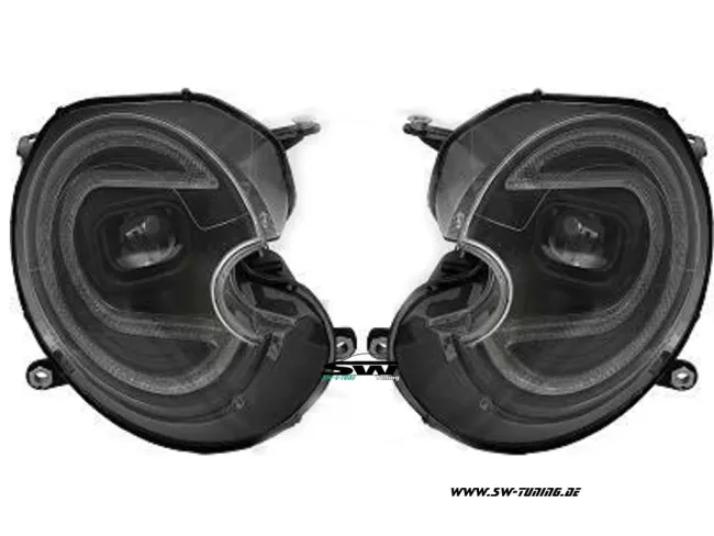 SW-LTube Xenon Scheinwerfer für Mini R56 R57 R55 R58 R59 06-12 LED Lighttube black