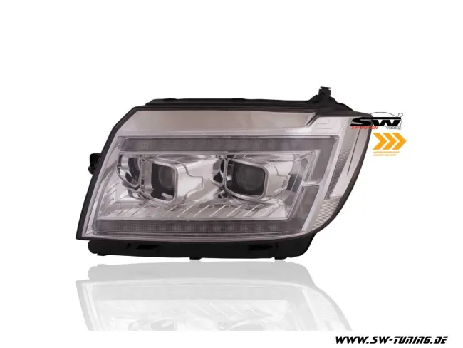 SW-DRLTube Scheinwerfer für VW Crafter II Typ SY SZ / MAN TGE 17-22 LED TFL Lighttube chrom