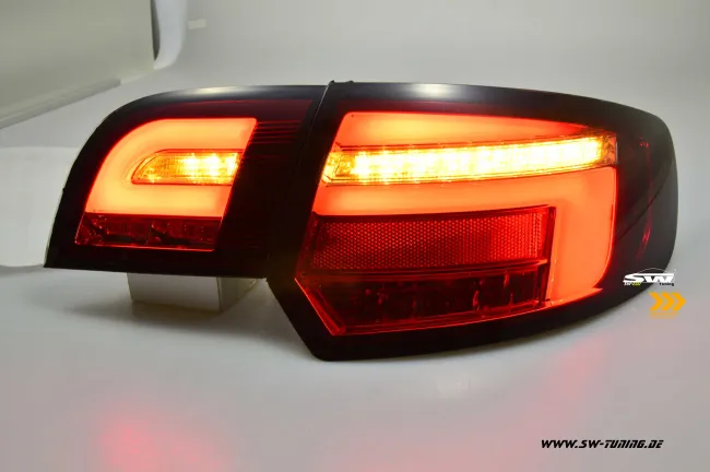 SW-Celi LED Rückleuchten für Audi A3 8PA 03-08 Sportback Lightbar LED Wischblinker red/smoke
