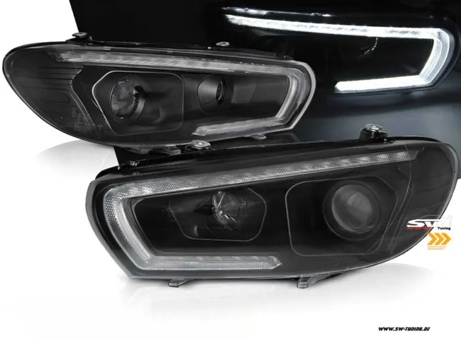 SW-DRLTube Scheinwerfer VW Scirocco III Typ 13 Facelift 15-17 LED-TFL LED Wischblinker black