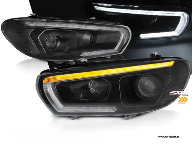 SW-DRLTube Scheinwerfer VW Scirocco III Typ 13 Facelift 15-17 LED-TFL LED Wischblinker black