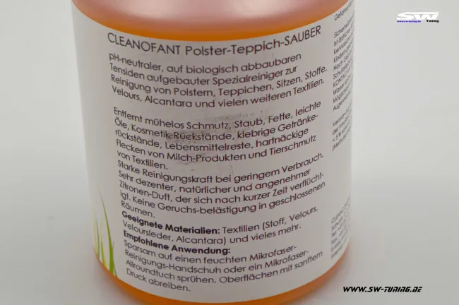 Cleanofant Polster-Teppich-Sauber Reiniger für Wohnmobil Wohnwagen 500ml