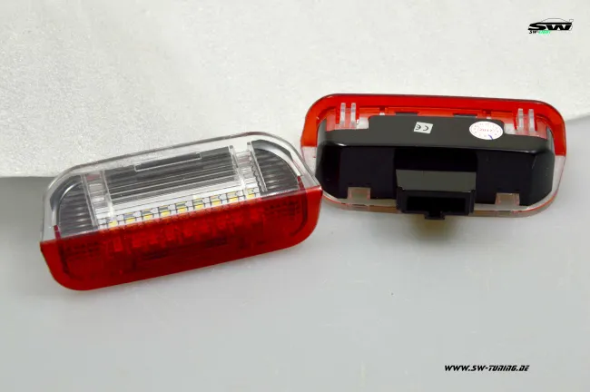 SW-Light LED Türbeleuchtung Ausstiegsbeleuchtung für Cayenne II 958 10-14 rot/weiss (2stk)