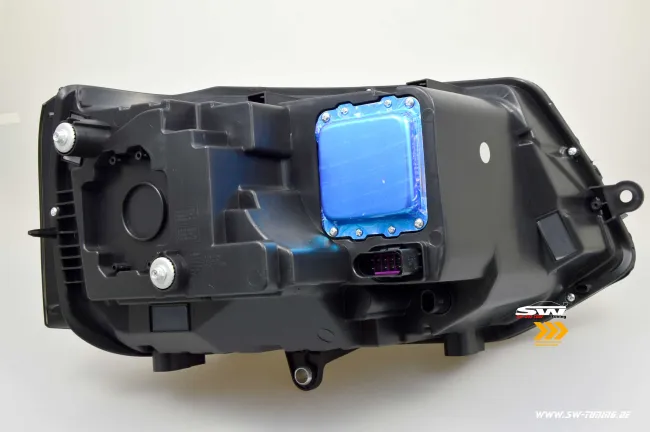 SW-DRLTube Voll LED Scheinwerfer passend für VW T5 GP Facelift Typ 7H 09-14 LED TFL/Wischblinker Black