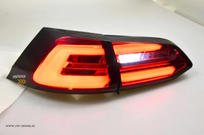 SWCeli LED taillights suitable for VW Golf 7 Variant estate 13-17 red smoke LED wiping indicators