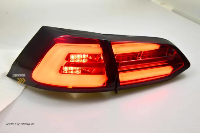 SWCeli LED taillights suitable for VW Golf 7 Variant estate 13-17 red smoke LED wiping indicators