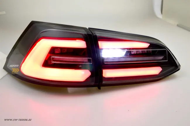 SWCeli LED Rückleuchten passend für VW Golf 7 Variant Kombi 13-17 Black LED Wischblinker