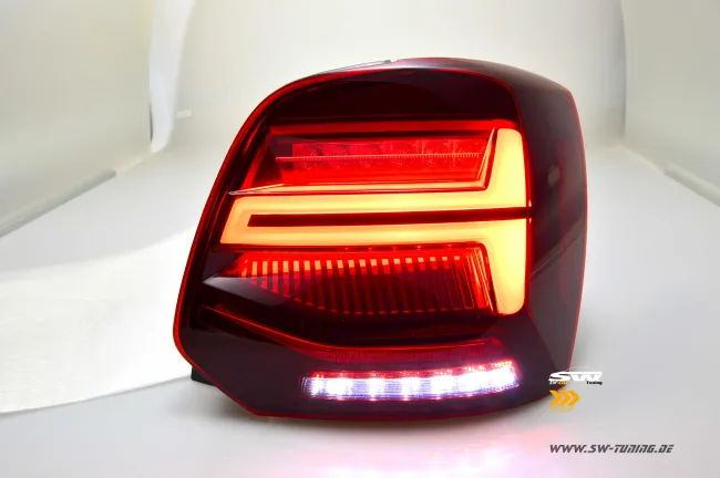 SW-Celi full LED rear lights for Polo V Type 6R / 6C 09-17 hatchback red/clear lightbar