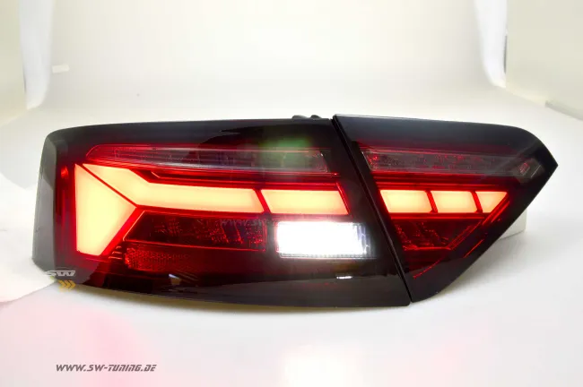 SW-Celi LED Rückleuchten für Audi A5 8F 8T3 Facelift 12-16 cherry red/smoke 2Türer für Werks LED
