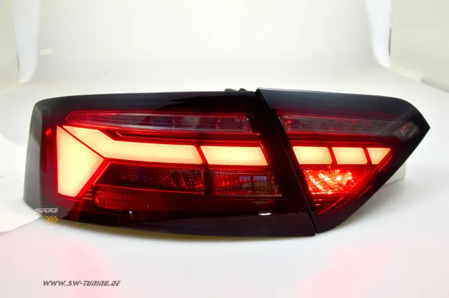 SW-Celi LED Rückleuchten für Audi A5 8F 8T3 Facelift 12-16 cherry red/smoke 2Türer für Werks LED