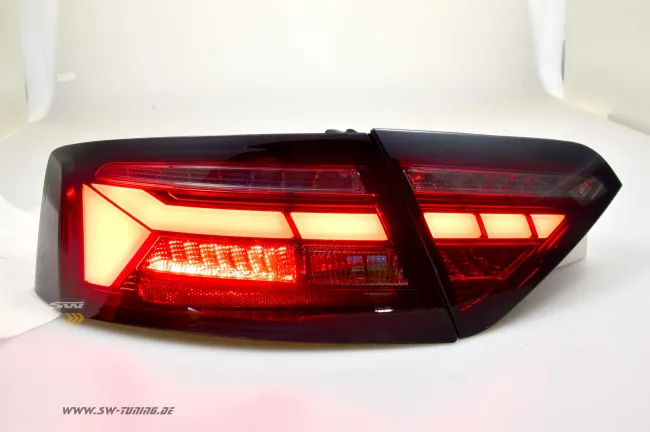SW-Celi LED Rückleuchten für Audi A5 8F 8T3 Facelift 12-16 cherry red/smoke 2Türer für Werks LED