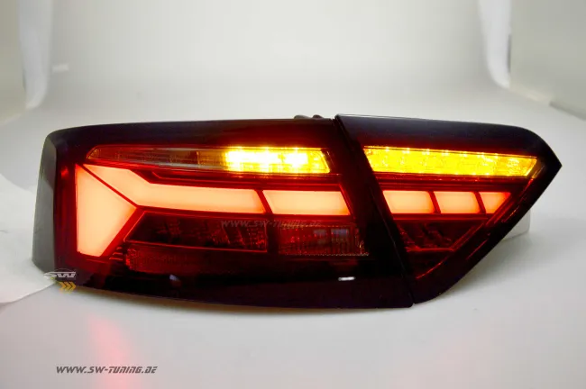 SW-Celi LED Rückleuchten für Audi A5 8F 8T3 Facelift 12-16 cherry red/smoke 2Türer für Werks LED
