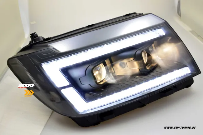 SW-DRLTube Scheinwerfer für VW Crafter II Typ SY SZ / MAN TGE 17-22 LED TFL Lightbar black