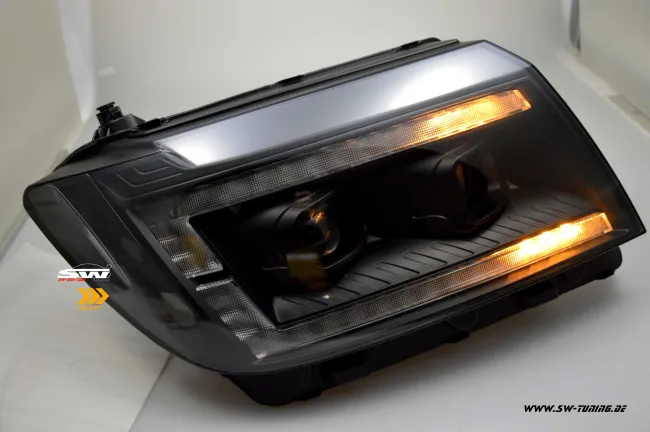 SW-DRLTube Scheinwerfer für VW Crafter II Typ SY SZ / MAN TGE 17-22 LED TFL Lightbar black