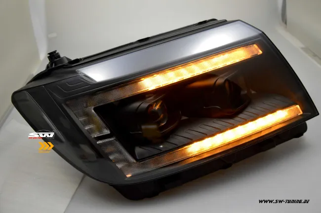 SW-DRLTube Scheinwerfer für VW Crafter II Typ SY SZ / MAN TGE 17-22 LED TFL Lightbar black