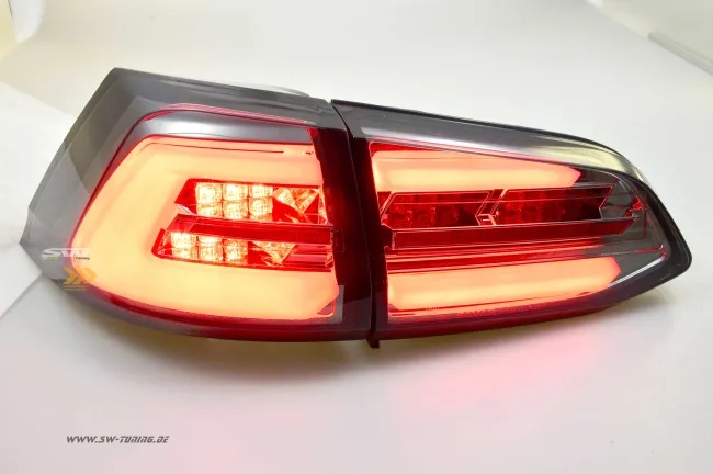 SWCeli LED Rückleuchten passend für VW Golf 7 Variant Kombi 13-17 smoke LED Wischblinker