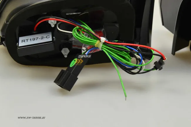 SWCeli LED Rückleuchten passend für VW Golf 7 Variant Kombi 13-17 smoke LED Wischblinker