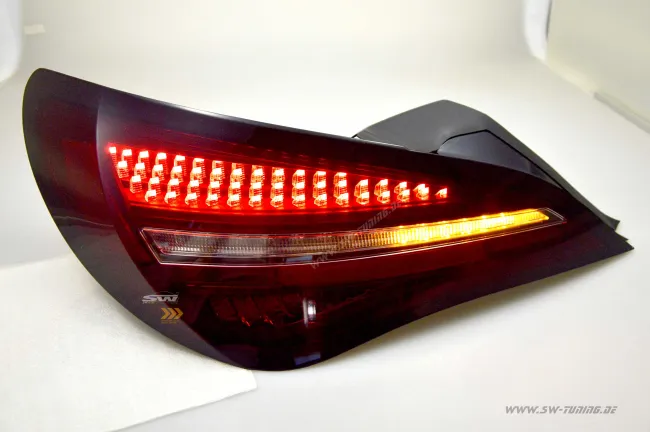 SW-Celi full LED rear lights suitable for Mercedes CLA C117/X117 13-19 Cherry Red clear