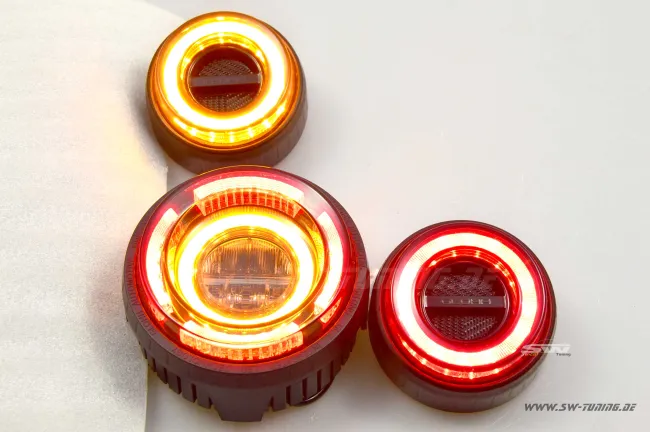 SW-Celi LED Rückleuchten für Landrover Defender 90 110 130 L316 1990-2016 smoke