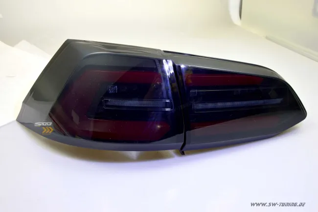 SWCeli LED taillights suitable for Golf 7 Variant estate 13-17 Black RED-Lightbar LED wiping indicators