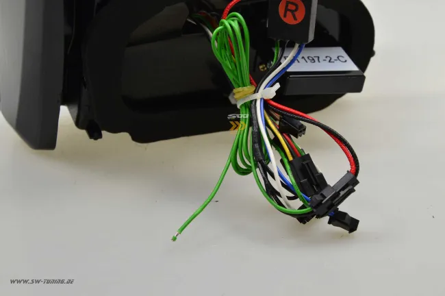 SWCeli LED taillights suitable for Golf 7 Variant estate 13-17 Black RED-Lightbar LED wiping indicators