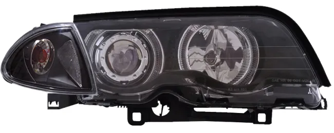 Angel Eye Scheinwerfer passend für 3er BMW E46 Lim/Touring 98-01 CCFL Standlichtringe black