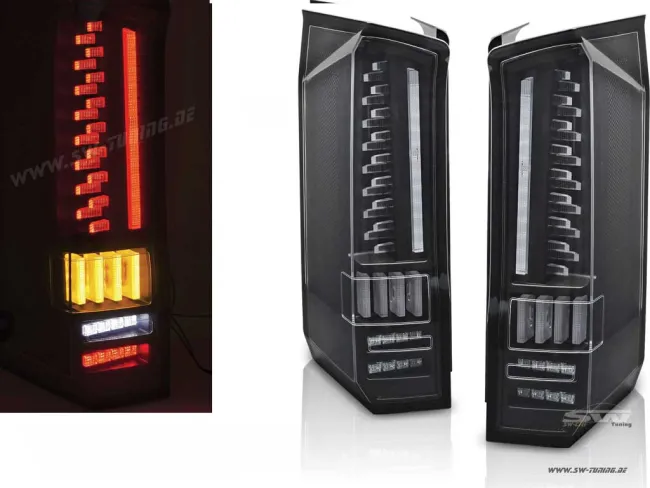 SW-Celi Voll LED Rückleuchte für VW Crafter II Typ SY/SZ MAN TGE 17-25 mit LED Lightbar black