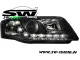 SW-Light Scheinwerfer für Audi A6 4B/C5 97-01 LED TFL-Optik black